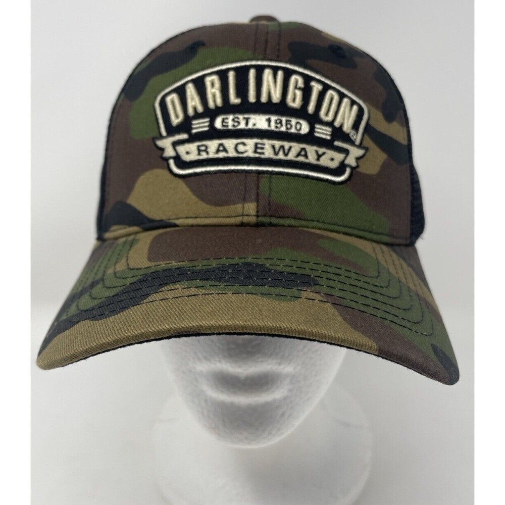 Darlington Raceway Camouflage Hat Mesh Black SnapBack NASCAR